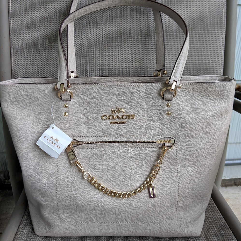 Coach Beige Leather Handbag